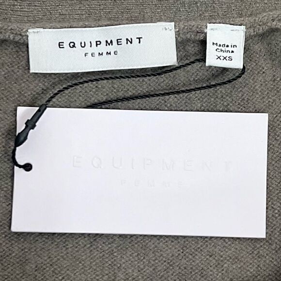 Equipment Femme Daveney Midi Skirt in Dusty Olive. 100% Merino Wool. Sz XXS. NWT - Picture 8 of 16